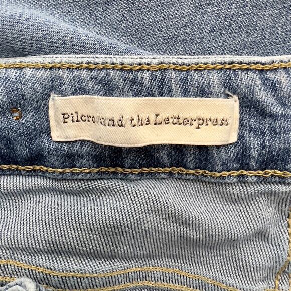 Script Pilcro & Letterpress Women's Skinny Jeans w/Pearls 26 Light Wash Stretchy - Picture 10 of 11